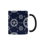 nautical steering wheel design pattern Morphing Mug Heat Changing Mug