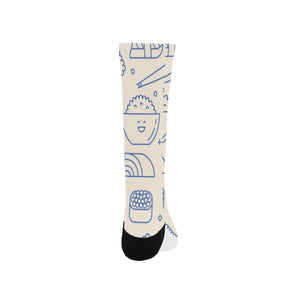 Cute sushi icon pattern Crew Socks