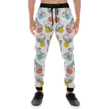 Siberian husky and colorful circle pattern Unisex Casual Sweatpants