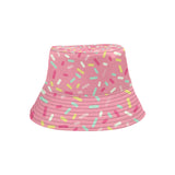 Pink donut glaze candy pattern Unisex Bucket Hat