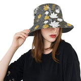 Beautiful gold autumn maple leaf pattern Unisex Bucket Hat