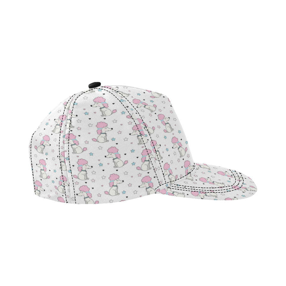 Cute poodle dog star pattern All Over Print Snapback Cap