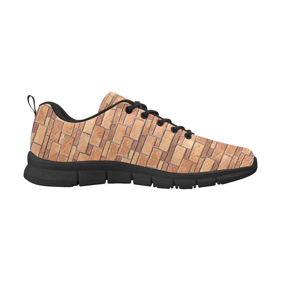 Brick Printed Pattern Print Design 04 Men's Breathable Sneakers ( Model 055)