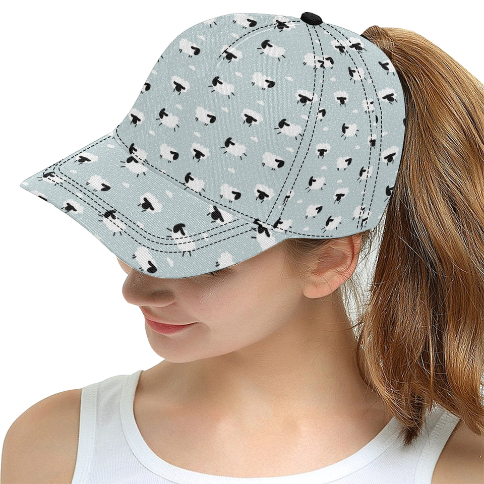 Sheep polka dot cloud pattern All Over Print Snapback Cap