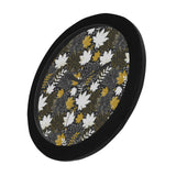 Beautiful gold autumn maple leaf pattern Elegant Black Wall Clock
