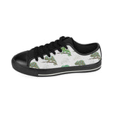 Chameleon lizard pattern Men's Low Top Canvas Shoes Black
