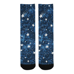 Night sky star pattern Crew Socks
