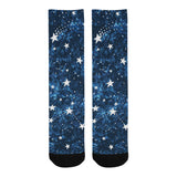 Night sky star pattern Crew Socks