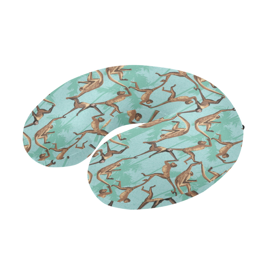 Monkey Palm tree background U-Shaped Travel Neck Pillow