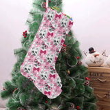 Yorkshire Terrier Pattern Print Design 03 Christmas Stocking