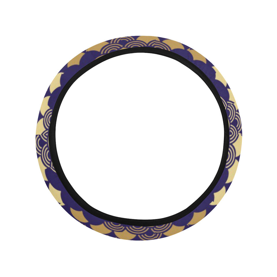 Beautiful japanese fan pattern Car Steering Wheel Cover