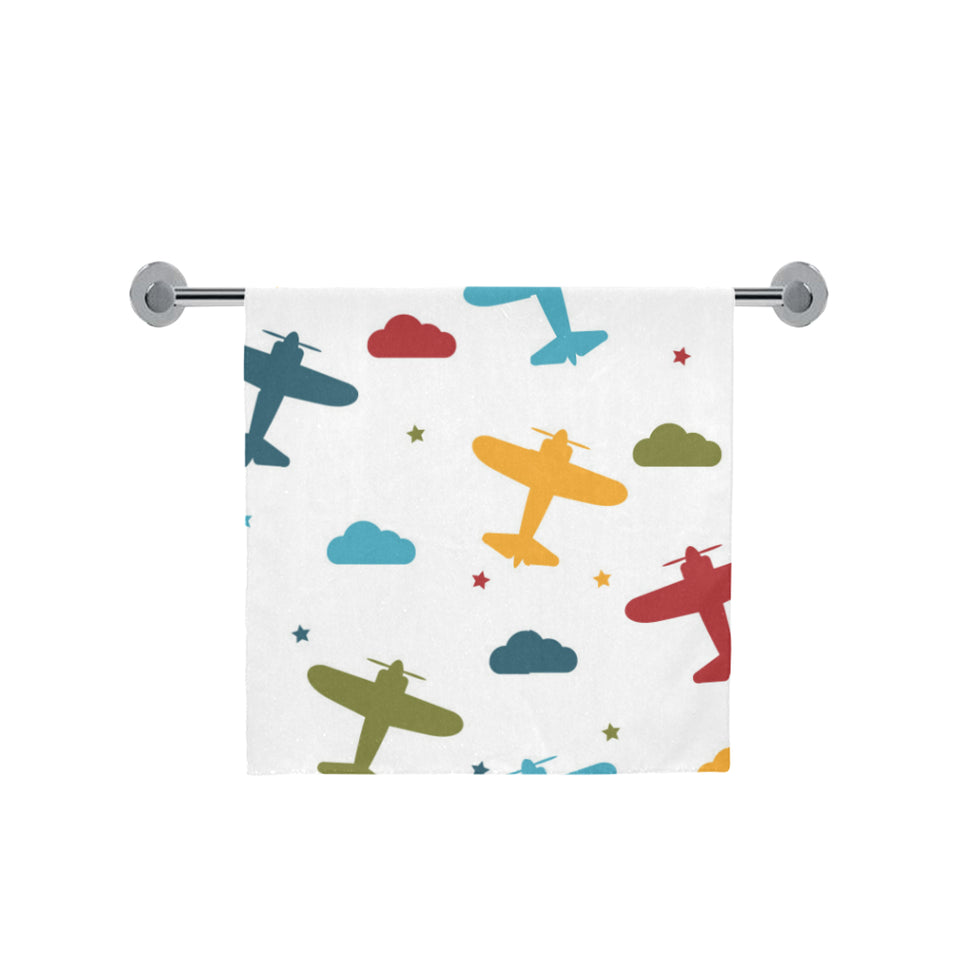 Airplane star cloud colorful Bath Towel