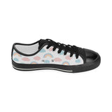 Cute rainbow clound pattern Kids' Boys' Girls' Low Top Canvas Shoes Black
