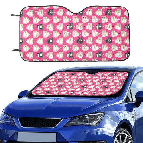 Guinea Pig Pattern Print Design 01 Car Sun Shade