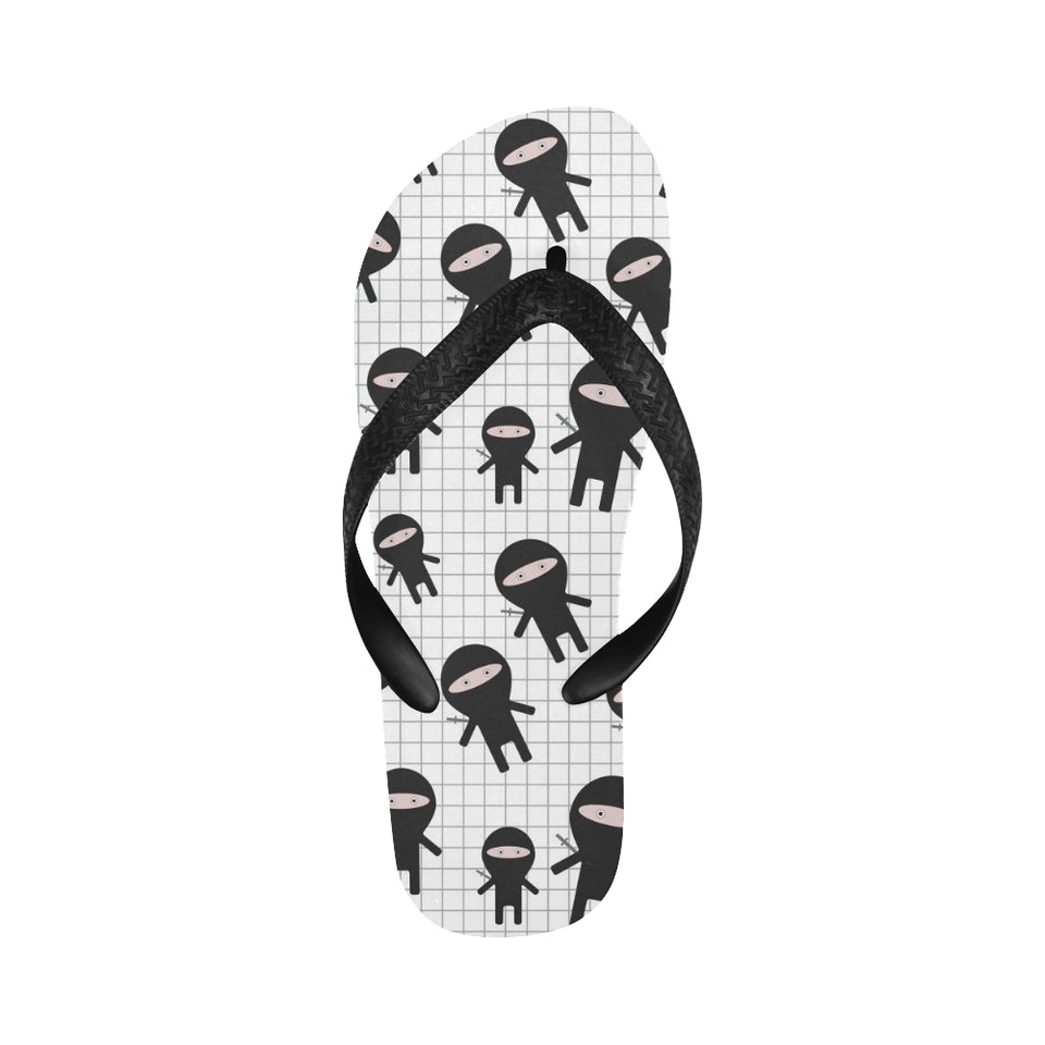 Ninja pattern plaid background Unisex Flip Flops