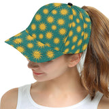 Sun green background All Over Print Snapback Cap