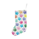 Dog Paws Pattern Print Design 01 Christmas Stocking