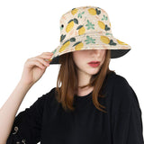 lemon flower leave pattern Unisex Bucket Hat