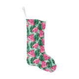 Watermelons tropical palm leaves pattern Christmas Stocking