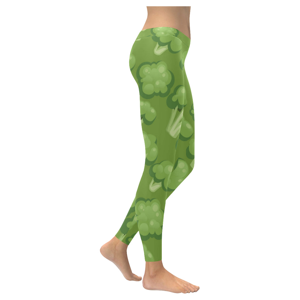 Broccoli pattern green background Women's Legging Fulfilled In US