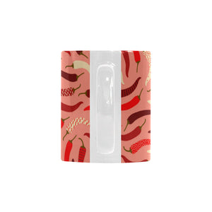 Beautiful Chili peppers pattern Classical White Mug (Fulfilled In US)