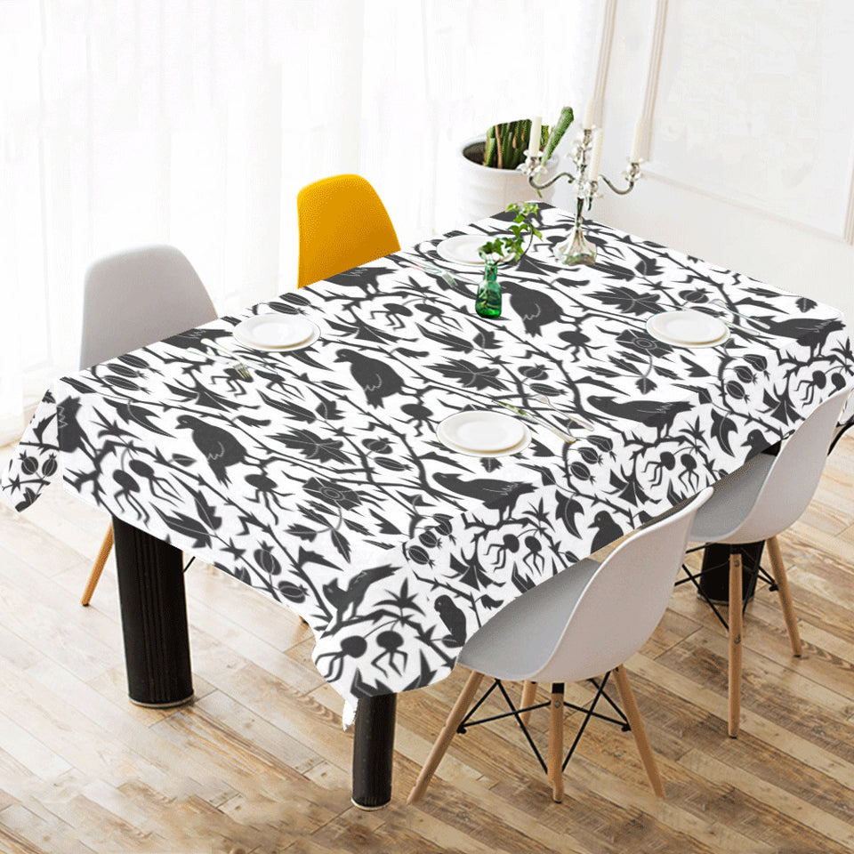 Crow dark floral pattern Tablecloth