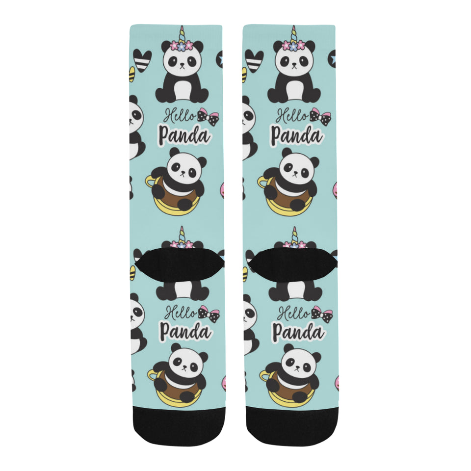 Cute baby panda pattern Crew Socks