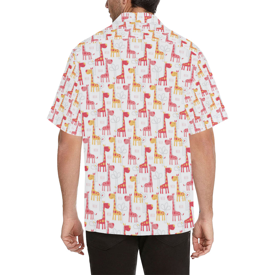 Giraffe Pattern Print Design 03 Men's All Over Print Hawaiian Shirt (Model T58)