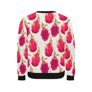 dragon fruits design pattern Men's Crew Neck Sweatshirt