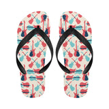 Red Blue guitar pattern Unisex Flip Flops