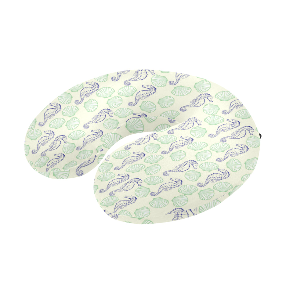 Seahorse shell pattern U-Shaped Travel Neck Pillow