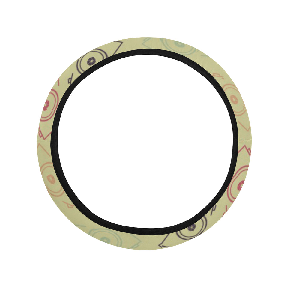 Camera Pattern Print Design 01 Car Steering Wheel Cover
