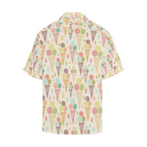 Ice cream cone pattern Men's All Over Print Hawaiian Shirt