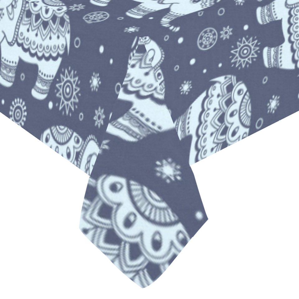 Elephant tribal design pattern Tablecloth