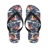 Blue red dragon cloud pattern Unisex Flip Flops