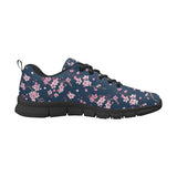Pink sakura cherry blossom blue background Men's Sneaker Shoes
