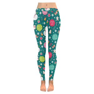 Snowman bird decorative elements christmas pattern Women's Legging Fulfilled In US