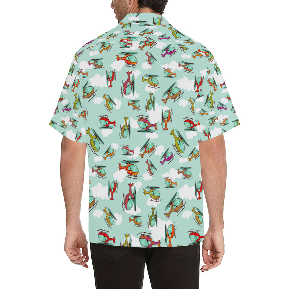 Helicopter design pattern Men's All Over Print Hawaiian Shirt