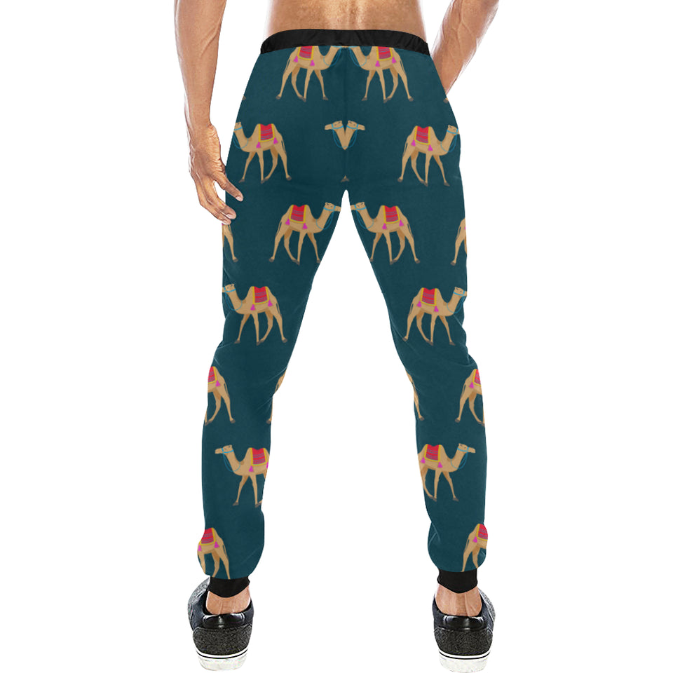 Camel pattern blue blackground Unisex Casual Sweatpants