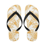 hand drawn orange fruit pattern Unisex Flip Flops