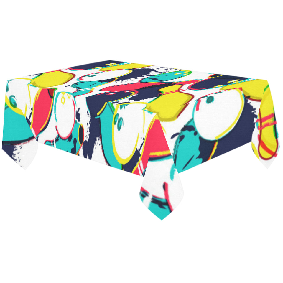 watercolor bowling ball pins Tablecloth
