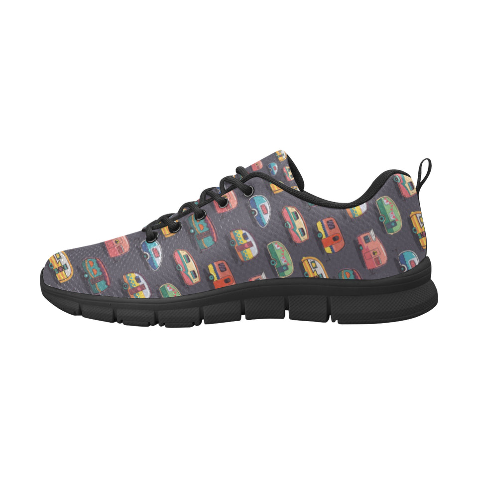 Camper Van Pattern Print Design 02 Men's Breathable Sneakers ( Model 055)