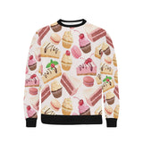 Cake cupcake sweets pattern Men's Crew Neck Sweatshirt