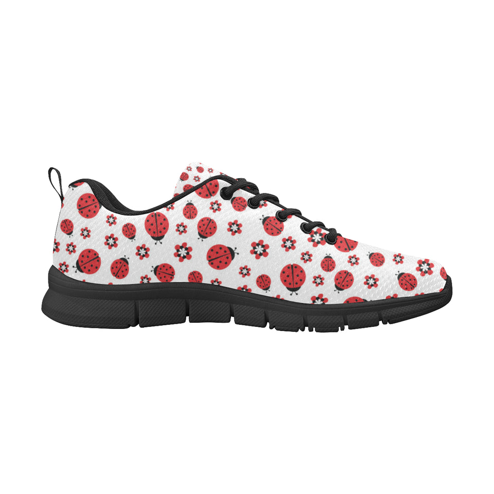 Ladybug Pattern Print Design 04 Men's Breathable Sneakers ( Model 055)