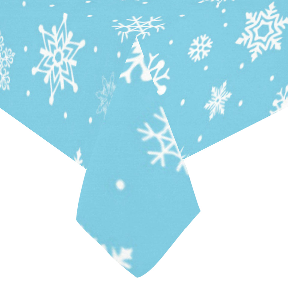 Snowflake pattern blue background Tablecloth