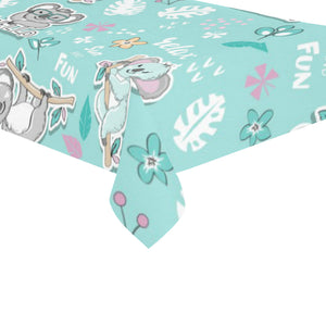 Cute koalas blue background pattern Tablecloth