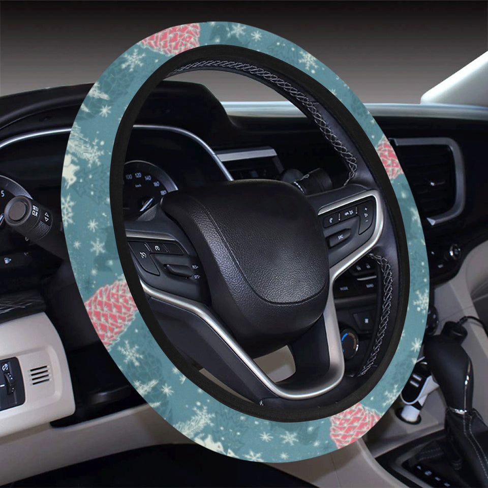 Squirrel Pattern Print Design 01 Car Steering Wheel Cover