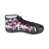 Kangaroo Australian pattern Women's High Top Canvas Shoes Black