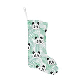 Panda pattern tropical leaves background Christmas Stocking