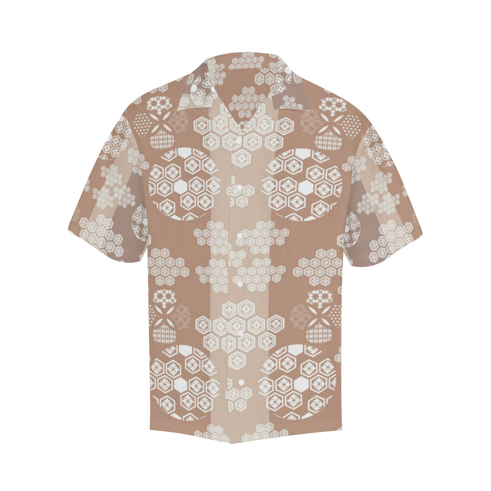 Beautiful hexagon japanese  pattern Men's All Over Print Hawaiian Shirt